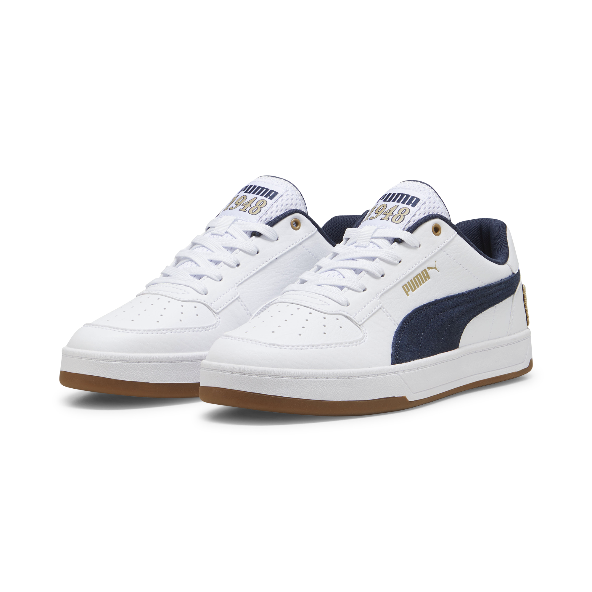 Sneakers bianche da uomo con dettagli blu e oro Puma Caven 2.0, Brand, SKU s322500375, Immagine 0